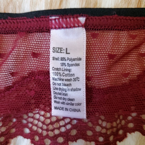 Women's Sexy Lace Red Heart Panty - Picture 6 of 6